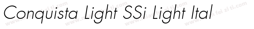 Conquista Light SSi Light Italic字体转换